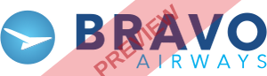 Bravo Airways Rectangular logo