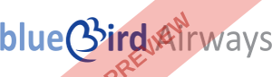 Blue Bird Airways Rectangular logo