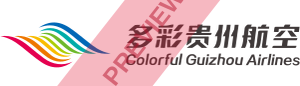 Colorful Guizhou Airlines Rectangular logo