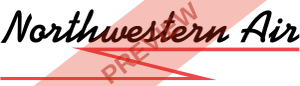 Northwestern Air Rectangular logo