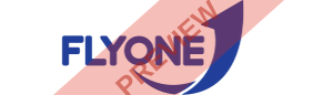 Fly One (Romania) Rectangular logo