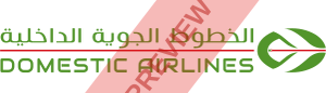Domestic Airlines Rectangular logo