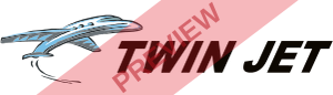 Twin Jet Rectangular logo