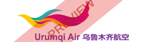 Urumqi Air Rectangular logo