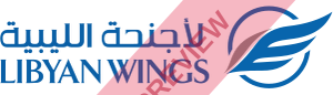 Libyan Wings Rectangular logo